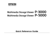 Epson P-3000 Multimedia Storage Viewer Quick Reference Manual