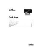 Epson Small-in-One XP-300 Quick Manual