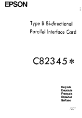 Epson C82345 (Type B Bi-d Parallel I/F User Manual