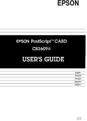 Epson PostScript C82609 Series User Manual