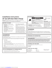 GE PGS908DEPWW Installation Instructions Manual