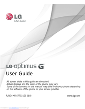 LG Optimus G E970 User Manual