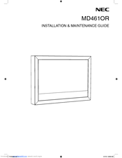 NEC MD461OR Installation & Maintenance Manual