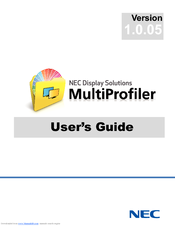 Nec MultiProfiler User Manual