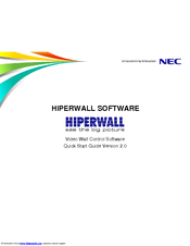 Nec NEC Hiperwall Quick Start Manual