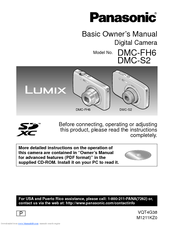 Panasonic DMC-S2V Basic Owner's Manual