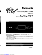 Panasonic DMW-AC5PP Operating Instructions Manual
