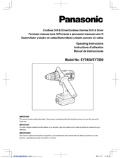 Panasonic EY7950LR2S Operating Instructions Manual