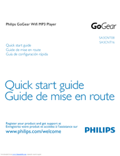 Philips SA3CNT08K/37 Quick Start Manual