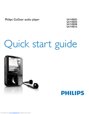 Philips SA1VBE08K - GoGear ViBE - 8 GB Digital Player Quick Start Manual