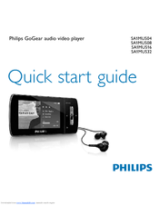 Philips SA1MUS16K/37 Quick Start Manual