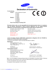 Samsung HT-E5350 Declaration Of Conformity
