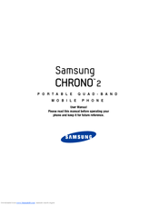 Samsung chrono 2 User Manual