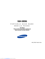 Samsung SGH-S959G User Manual