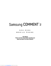 Samsung Comment 2 User Manual