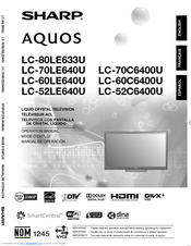 Sharp Aquos Lc 80le633u Manuals Manualslib