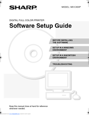 Sharp MX-C400P Software Setup Manual