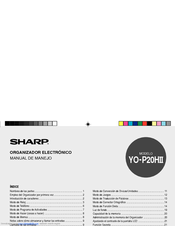 Sharp YOP20HII - 1MB Electronic Organizer Manual