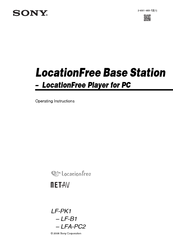 Sony LocationFree LF-PK1 Operating Instructions Manual