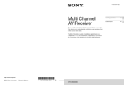 Sony STR-DA5800ES Operating Instructions Manual