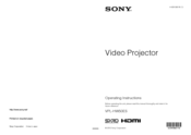 Sony VPL VW520ES Operating Instructions Manual