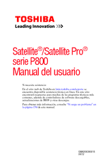 Toshiba Satellite Pro serie P800 Manual Del Usuario