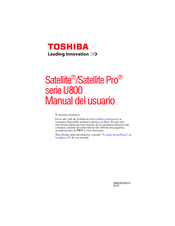 Toshiba Satellite Pro serie U800 Manual Del Usuario