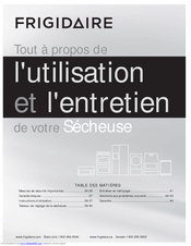 Frigidaire Affinity FASG7073LA L'utilisation Et L'entretien