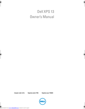 Dell Studio XPS 13 - Laptop - Obsidian Owner's Manual