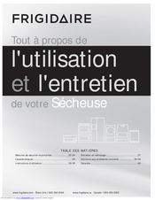 Frigidaire FASG7073NW L'utilisation Et L'entretien