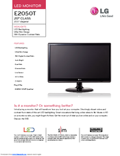 LG E2050T-SN Specification