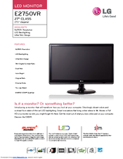 LG E2750VR-SN Specification