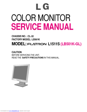 LG Flatron L1511S Service Manual