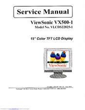ViewSonic VX500-1 Service Manual