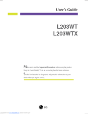 LG L203WT-BX User Manual
