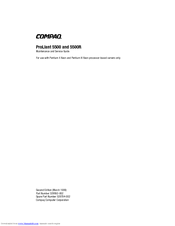 Compaq 5500R - ProLiant - 256 MB RAM Maintenance And Service Manual