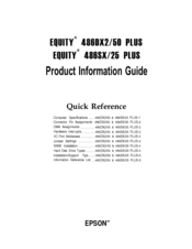 Epson Equity 486DX2/50 PLUS Product Information Manual