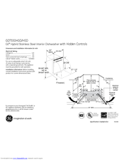 GE GDT550HGD Dimensions And Installation Information
