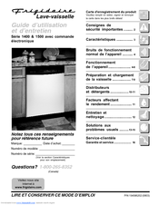 Frigidaire FDB520RHS Guide D'utilisation Et D'entretien