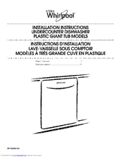 Whirlpool DU1014XTXD Installation Instructions Manual