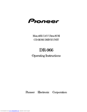 Pioneer DR-966 Operating Instructions Manual