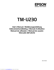 Epson C31C391A8770 - TM U230P Two-color Dot-matrix Printer User Manual