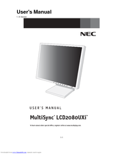 NEC LCD2080UXI-BK - MultiSync - 20.1
