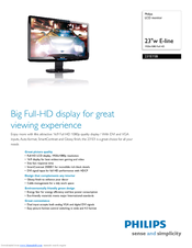 Philips 231E1SB Specifications