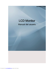 Samsung LD190N - LCD Monitor 1360X768 5MS Analog Manual Del Usuario