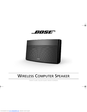 Bose Wireless Computer Speaker Owner's Manual