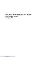 Compaq dx1000 - Microtower PC Hardware Reference Manual