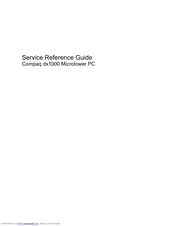 Compaq dx1000 - Microtower PC Service & Reference Manual