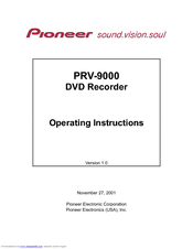 Pioneer PRV-9000 Operating Instructions Manual