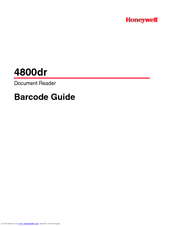 Honeywell 4800dr - Document Camera Barcode Manual